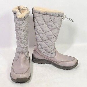 UGG Australia Womens Sz 7 Snowpeak Gray Waterproof Quilted Boots 5739 Shearling
